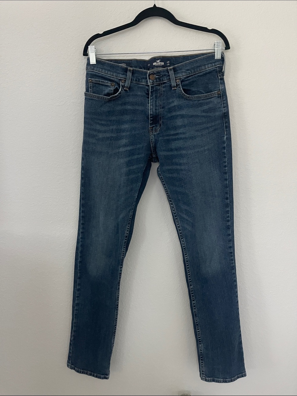 Hollister Epic Flex Slim Straight Jeans Men’s 31x34 Medium Wash Stretch Denim
